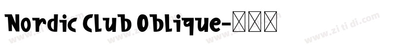 Nordic Club Oblique字体转换